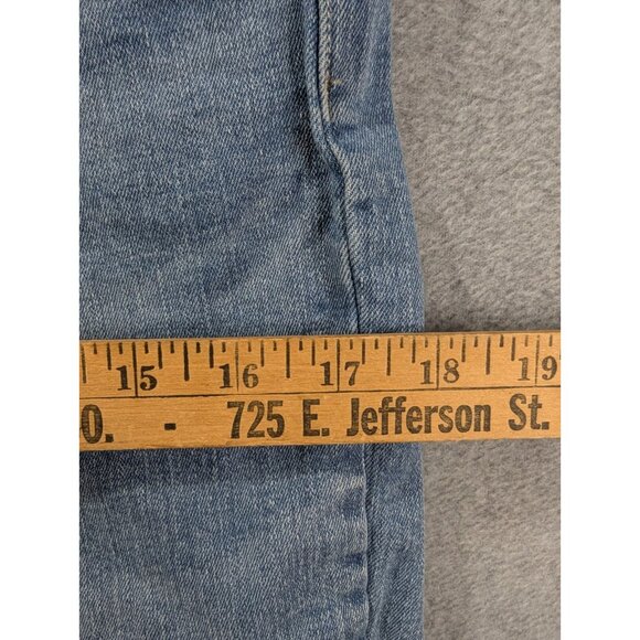 Tommy Hilfiger Denim Shorts Womens SZ 6 Blue whiskers Bermuda Rolled Cuffs Boho - Picture 6 of 14